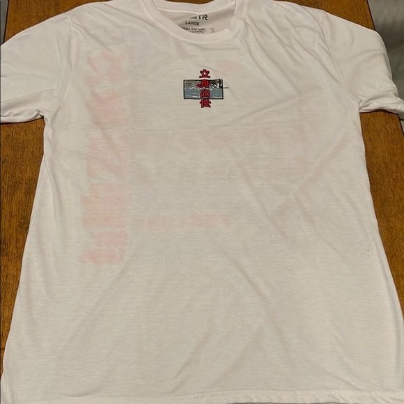 White Short Sleeve Tee with Colorful Graphic Design - Picture 3 of 6